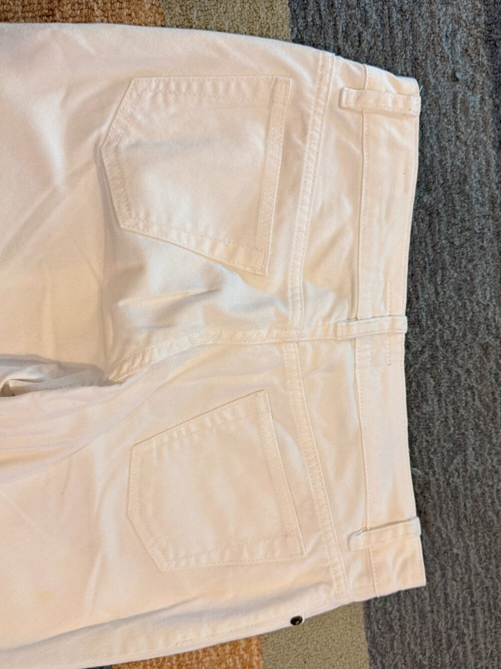 Banana Republic White Jeans Size 2 Boot Cut Leg Mid Rise - Picture 7 of 14